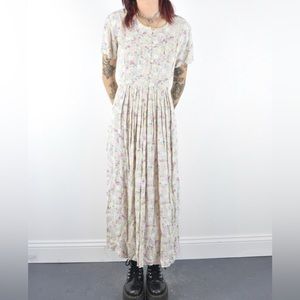 90s Grunge Floral Dress (w/ pockets)